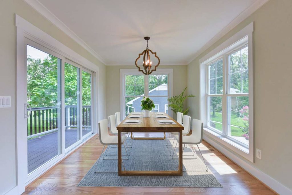 Pop Top Addition dining room in Alexandria VA