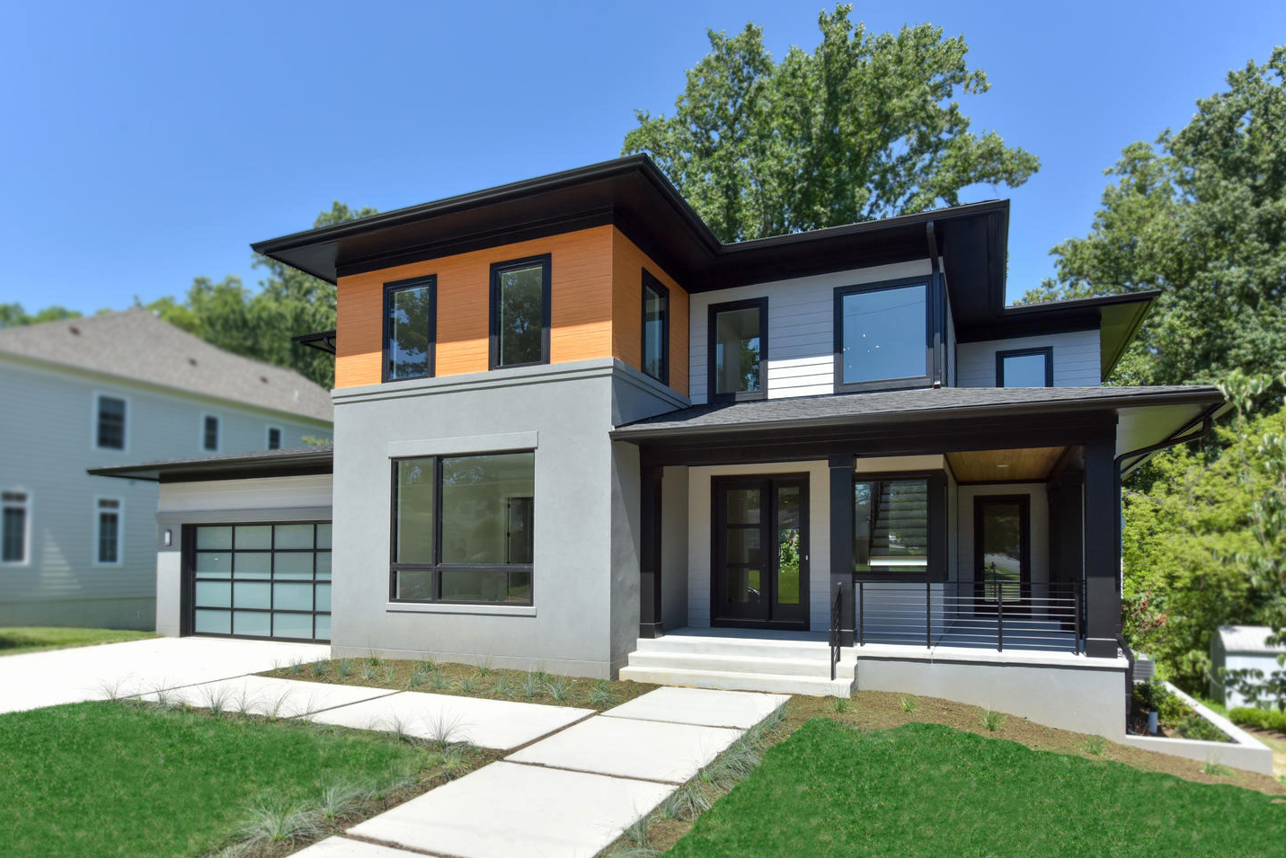 Custom Home Exterior - Modern Architectural Style